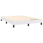Bed Frame White Faux leather, plywood, engineered wood Queen