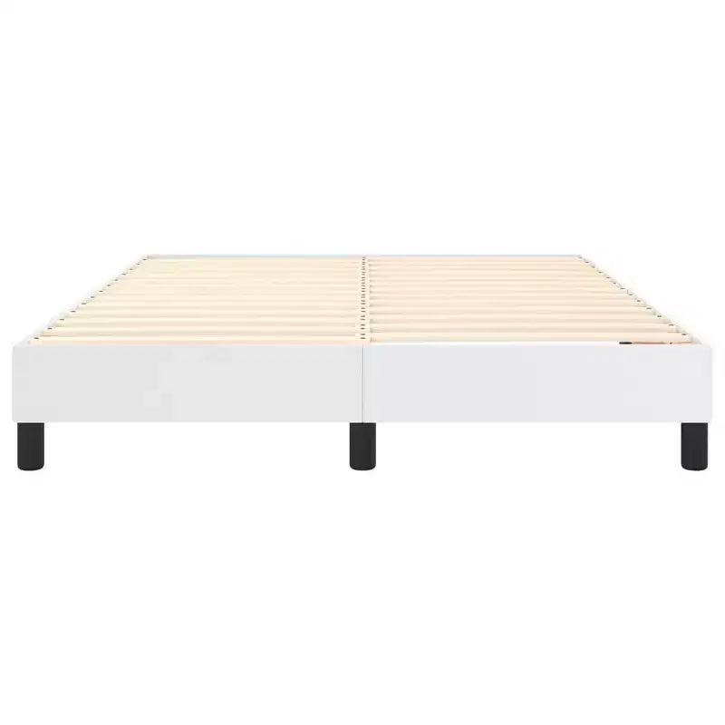 Bed Frame White Faux leather, plywood, engineered wood Queen