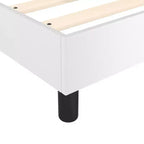 Bed Frame White Faux leather, plywood, engineered wood Queen