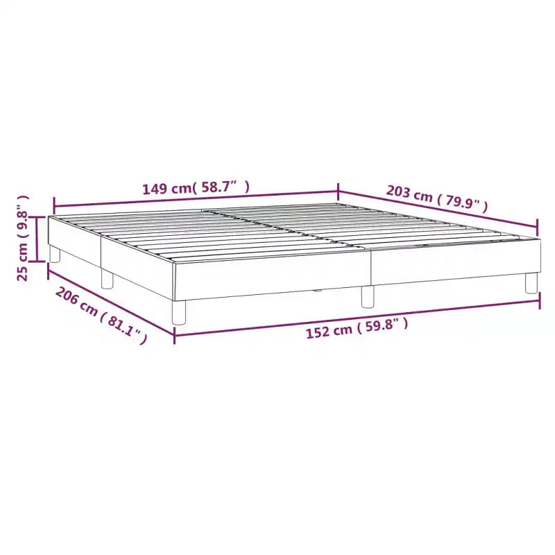 Bed Frame White Faux leather, plywood, engineered wood Queen