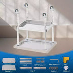 Stainless Steel Table for Prep & Work, Commercial Heavy Duty Prep Table with Adjustable Undershelf for Restaurants