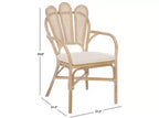Maki Arm Chair - ACH4904 - White Washed/Ivory - Safavieh
