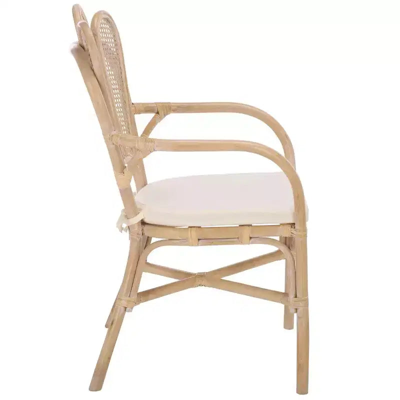 Maki Arm Chair - ACH4904 - White Washed/Ivory - Safavieh
