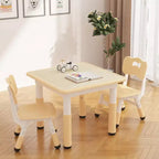 Height Adjustable Kids Table & 2 Chairs Set - Graffiti Desktop, Non-Slip Design - Perfect for Toddlers in Home Daycare & Preschool
