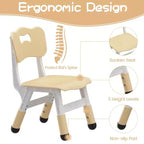 Height Adjustable Kids Table & 2 Chairs Set - Graffiti Desktop, Non-Slip Design - Perfect for Toddlers in Home Daycare & Preschool