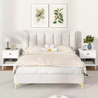 Costway 2PCS 2-tier End Table w/Drawer Open Storage Shelf 2 Tiers Nightstand Bedroom