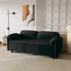 TUYOHW 54-inch Modern Convertible Sofa,Velvet Sofa Bed with Storage Pockets,Retractable 2-in-1 Loveseat for Living Room,Small Space