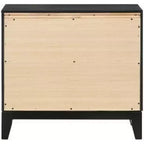 Royal Hampton Nightstand with 2 Drawers and Shimmery Details, Black