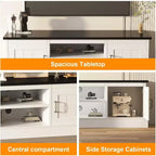 Modern Minimalist TV Stand,TVs Up to 65 Inches,Entertainment Center Console Table with Storage Cabinets and Shelves for Living Room