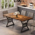 GustoWave 70.8 Table de salle à manger de ferme pour 4 à 6 personnes - Table de cuisine avec pieds en métal robustes pour salon, salle à manger