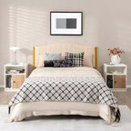 Costway 2 PCS Nightstands Side End Beside Table w/ Storage Shelf for Bedroom Living Room