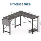 TUYOHW L Shaped Computer Desk for Gaming and Office,50''Corner Gaming Desk with CPU Stand & Side Pocket,Home Office Workstation