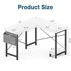 TUYOHW L Shaped Computer Desk for Gaming and Office,50''Corner Gaming Desk with CPU Stand & Side Pocket,Home Office Workstation