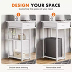TUYOHW 48 Computer Desk with 2 Drawers,Writing Desk with Open Shelves for Vanity,Study,Gaming Desk for Home Office Dorm