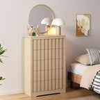 Dresser for Bedroom with 5 Drawers, 47.2 Wide Wood Dressers & chests of Drawers, Wooden Dresser TV Stand, Modern Storage Organizer Modern Dressers