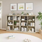 6 Cube Storage Organizer, 3 Tiers Display Shelf, Cubby Bookshelf, Modern Bookcase, Wooden Open Bookshelf for Bedroom, Classroom, Office