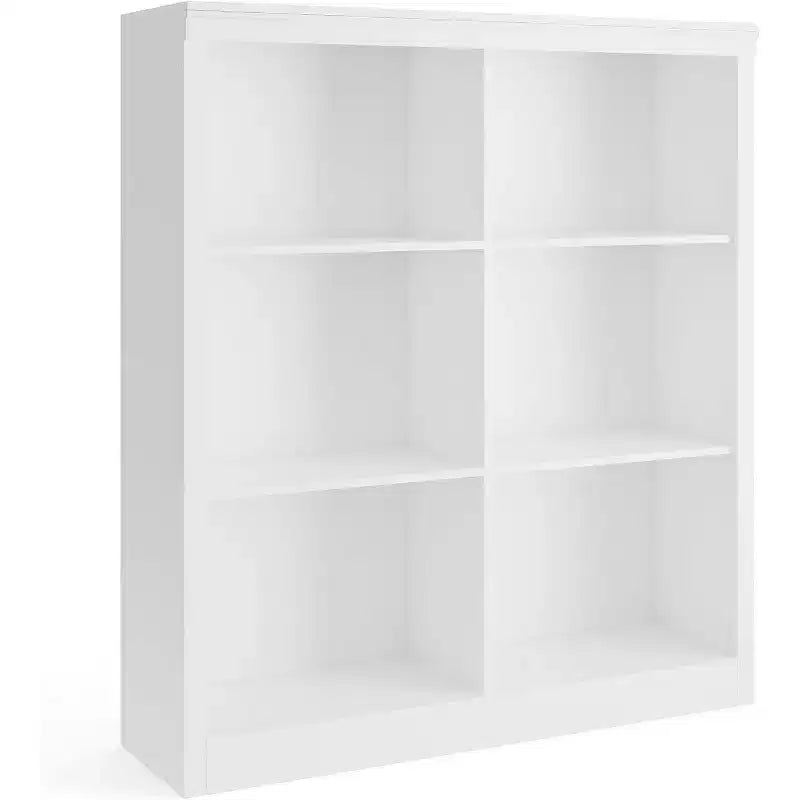 6 Cube Storage Organizer, 3 Tiers Display Shelf, Cubby Bookshelf, Modern Bookcase, Wooden Open Bookshelf for Bedroom, Classroom, Office