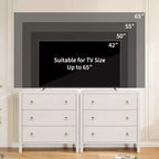 WhiteDrawer Dresser - Wooden Chest of Drawers for Bedroom/Living Room (Closet Storage Organizer, Modern Design)