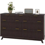 Fluted 7 Drawers Dresser for Bedroom, 54 Wide Modern Chest of Drawers, Wood Storage Cabinet Organizer for Bedroom, Living Room, Hallway