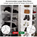 Rotating Shoe Rack Tower, 360 Round Rotating Storage Tower, White Spinning Shoe Rack Tower Shoe Storage