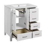 30 Bathroom Vanity with Sink, Bathroom Storage Cabinet with Drawers, Single Sink Bathroom Vanity with Soft Closing Doors