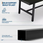 COZONY Industrial Dining Table with Metal Frame, Long Kitchen Table for Dining Room or Kitchen