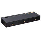 Floating Shelf with Drawer Multi-Purpose Wall-Mounted Vanity Table Cosmetic Mounted Desk Floating Table Make Up Desk for Bedroom Bathroom Black