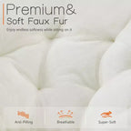 Zeus & Ruta Comfortable Faux Fur Disc Accent Chair - Adult-Size for Bedroom & Living Room