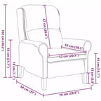 vidaXL armchair Light gray 76 x 94 x 102 cm fabric