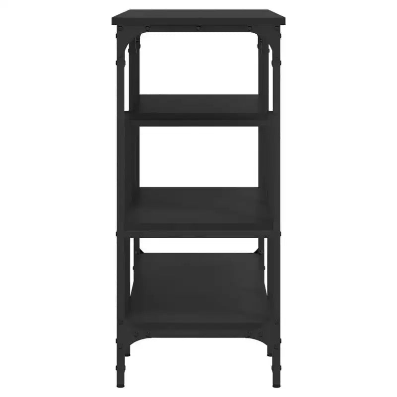 vidaXL Console Table Black Engineered wood, metal Narrow Adjustable Feet