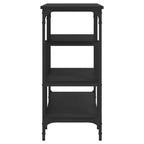 vidaXL Console Table Black Engineered wood, metal Narrow Adjustable Feet
