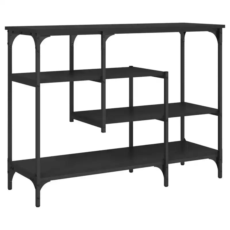 vidaXL Console Table Black Engineered wood, metal Narrow Adjustable Feet