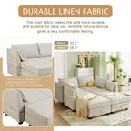 Sectional Sofa, U-Shape Sectional Couch With Reversible Chaise, Additional Storage Convertible Sofa Bed For Living Room, Office, Bedroom Beige
