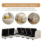 Sectional Sofa, U-Shape Sectional Couch With Reversible Chaise, Additional Storage Convertible Sofa Bed For Living Room, Office, Bedroom Beige