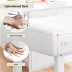 Counter Height Bar Stools Set of 2,PU Leather Barstools with Heavy Duty Metal Legs, Thick Saddle Seats Breakfast Stools