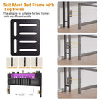 Besiost Storage Headboard with Charging Station and LED Light
