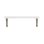 Kate and Laurel Hatley Marble Wall Shelf, White and Gold, 20
