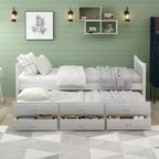 Polibi Full & Twin Daybed with Trundle and Storage Drawers