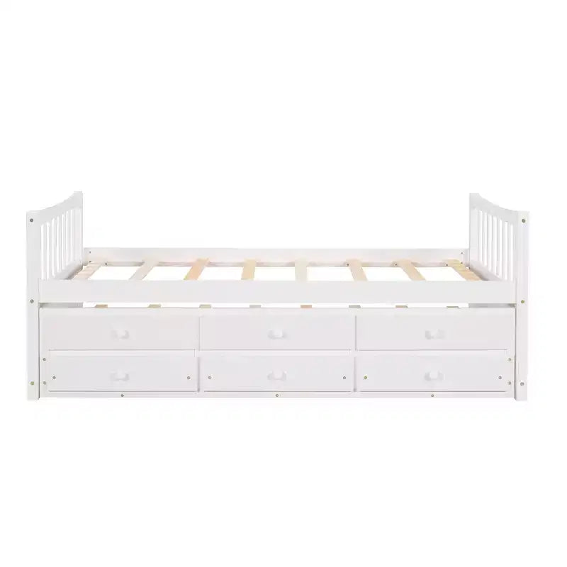Polibi Full & Twin Daybed with Trundle and Storage Drawers