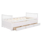 Polibi Full & Twin Daybed with Trundle and Storage Drawers