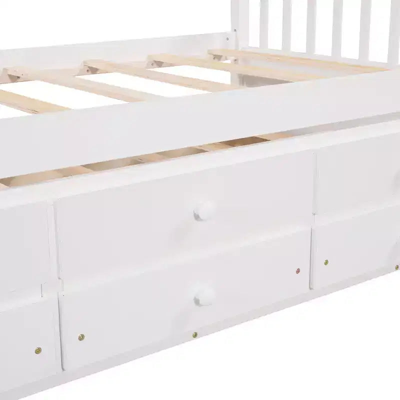 Polibi Full & Twin Daybed with Trundle and Storage Drawers