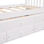 Polibi Full & Twin Daybed with Trundle and Storage Drawers