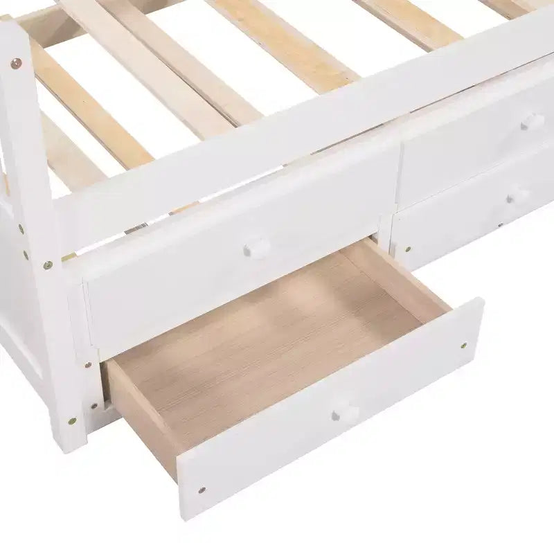 Polibi Full & Twin Daybed with Trundle and Storage Drawers