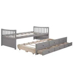 Polibi Full & Twin Daybed with Trundle and Storage Drawers