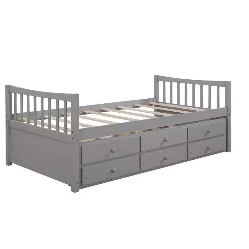Polibi Full & Twin Daybed with Trundle and Storage Drawers