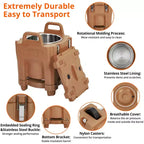 COZONY Insulated Food Pan Carrier with Spoon, 20L Capacity Top Load Wheel Side Lock Stainless Steel for Catering Restaurant