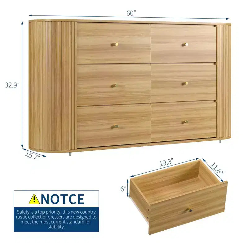 Acekool 9 Drawer Farmhouse Dresser with Power Outlet, Vintage Chest with Metal Handles, Large Storage Organizer for Bedroom, Living Room, Hallway