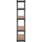 VIYET 5-Tier Adjustable Storage Shelving Unit, 2000LBS Total Capacity Heavy-Duty Metal Rack, 30L12W60H for Garage/Kitchen/Pantry/Basement (Black)