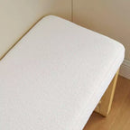 MAYEERTY Shoe Changing Bench with Wooden Frame and a Soft Cushioned Seat for Small Space Hallway Living Room Beige