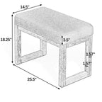 MAYEERTY Shoe Changing Bench with Wooden Frame and a Soft Cushioned Seat for Small Space Hallway Living Room Beige